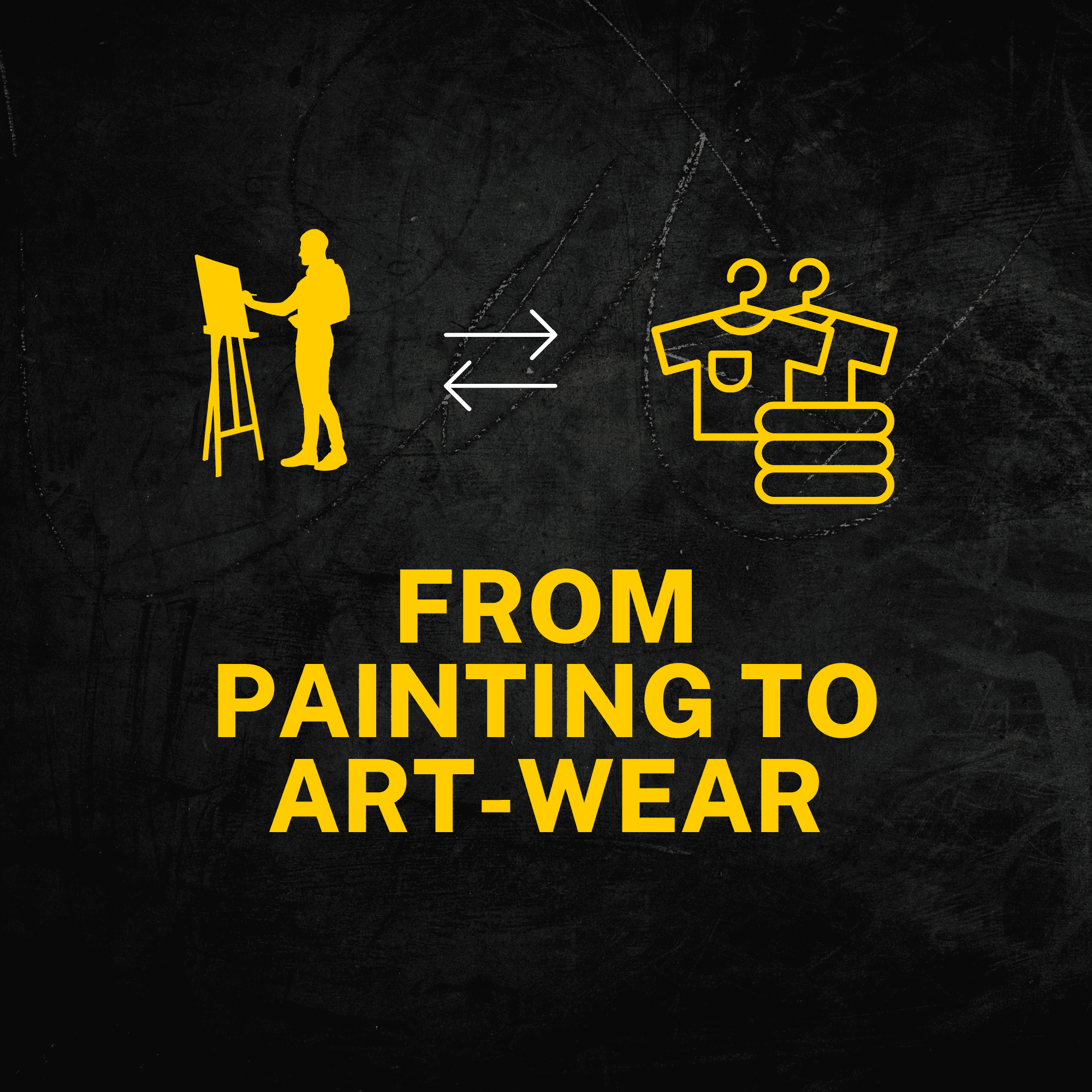 Artist at work in studio